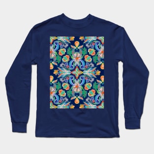 Boho Navy and Brights Long Sleeve T-Shirt